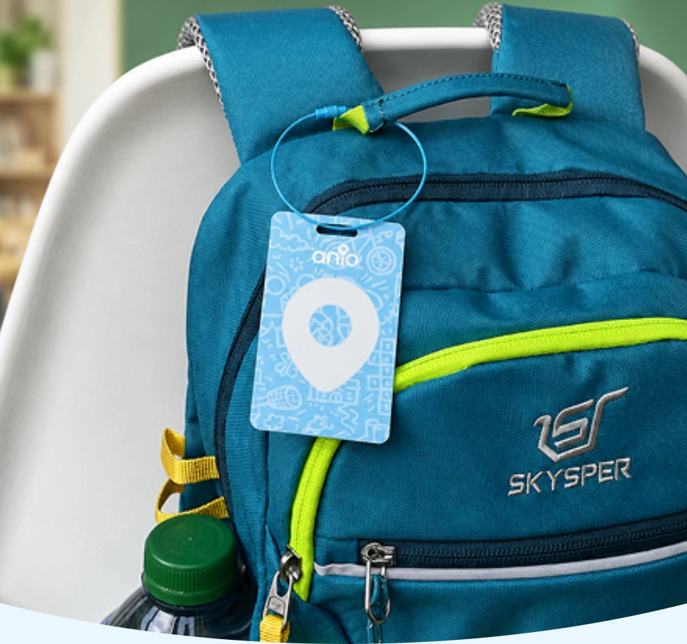 BagTag am blauen Schulranzen