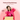 A child in pink clothing is sitting in front of a laptop, wearing large headphones and holding them with both hands. The background reads "Podcast recommendation: accompanying children digitally" on a pink background with a "REC" symbol. Illustration for the Anio Family Blog.