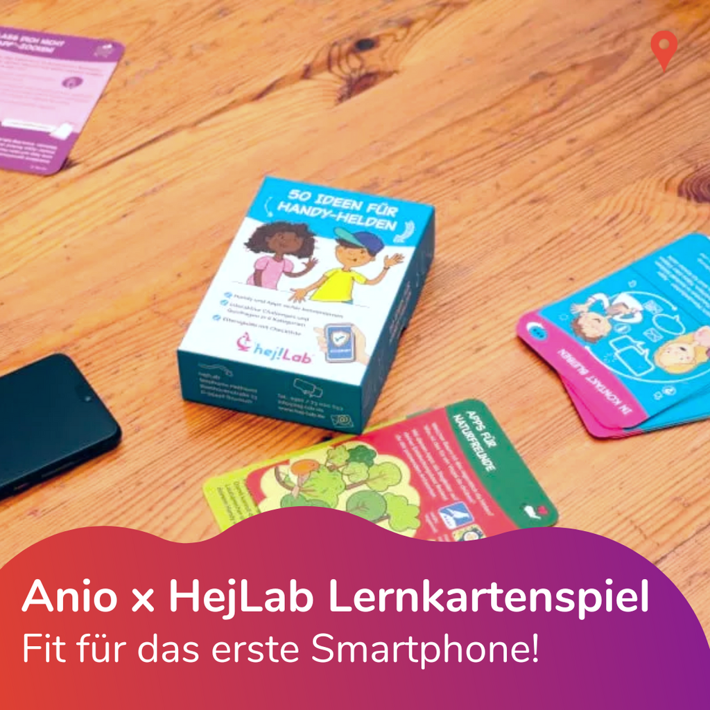 Anio x HejLab Lernkartenspiel: Fit für das erste Smartphone!