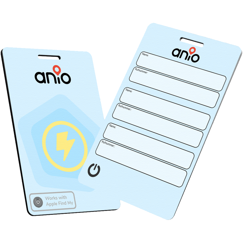Anio BagTag - Ortungskarte mit Notfallkontakten