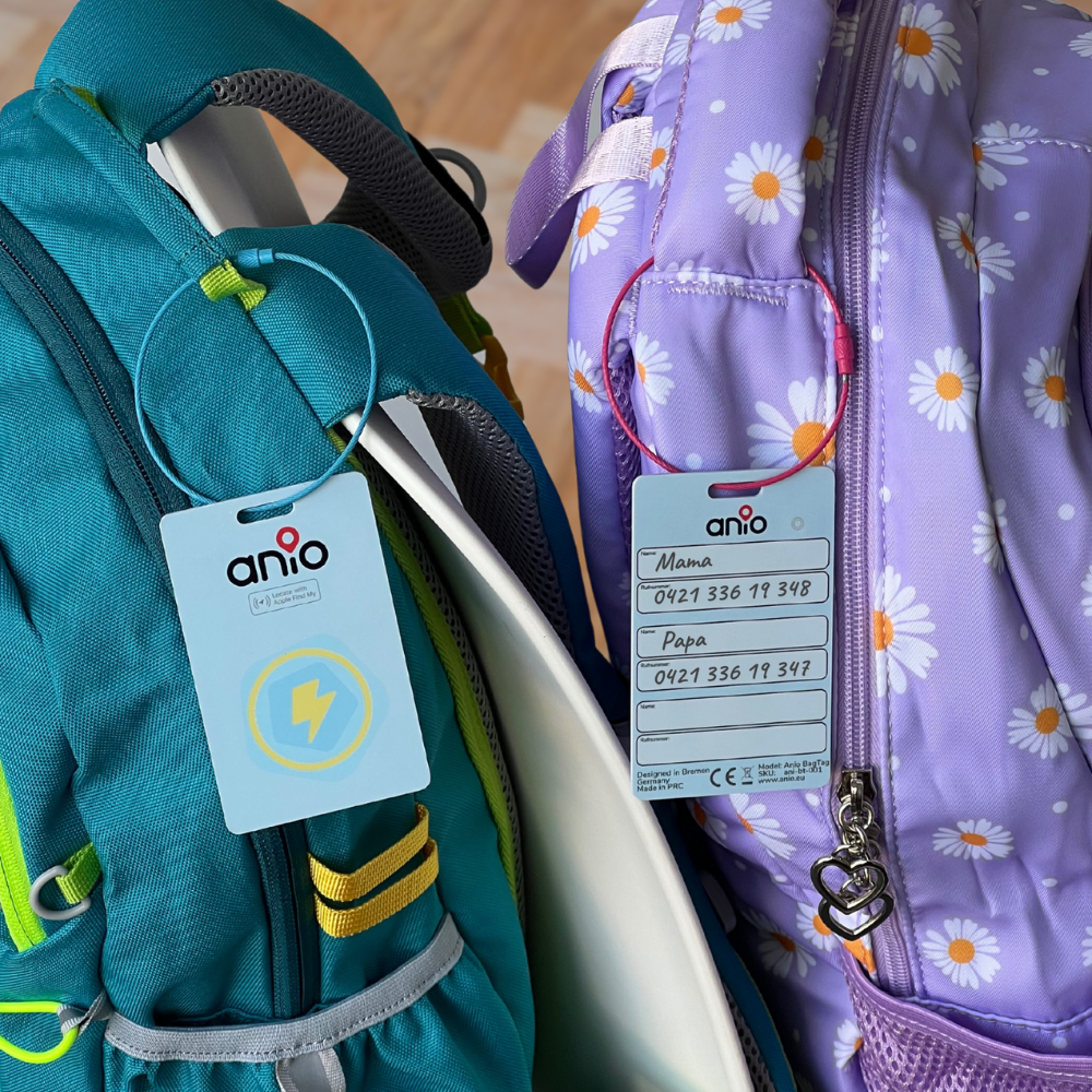 Anio BagTag - Ortungskarte mit Notfallkontakten