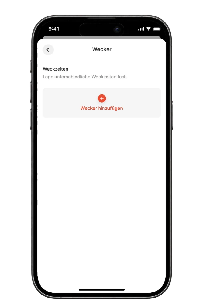 Wecker in der Anio App