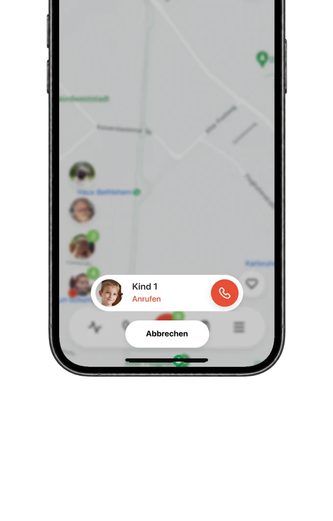 Anruf an die Uhr in der Anio App