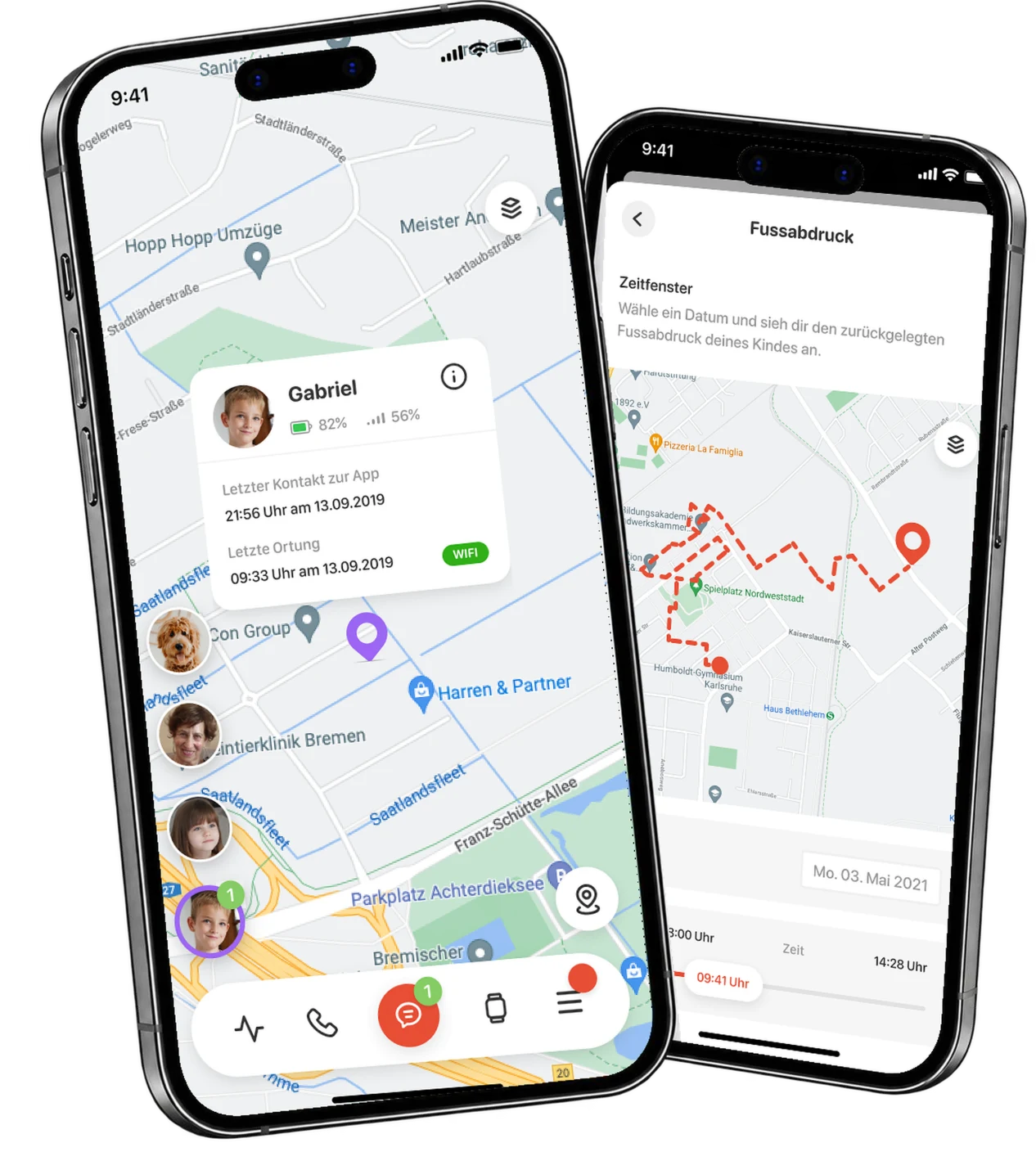 Anio App auf zwei Smartphones