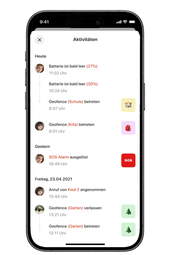 Aktivitäten-Feed in der Anio App