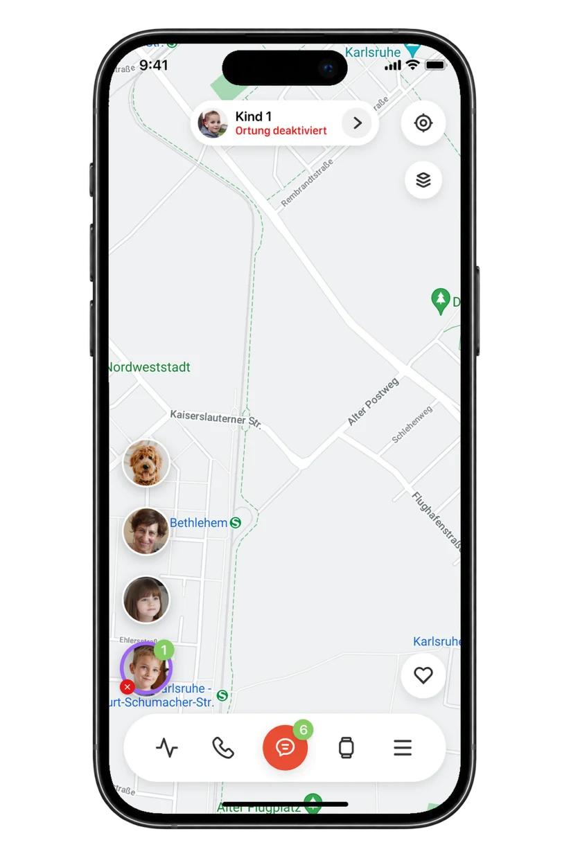 Ortung ausschalten in der Anio App