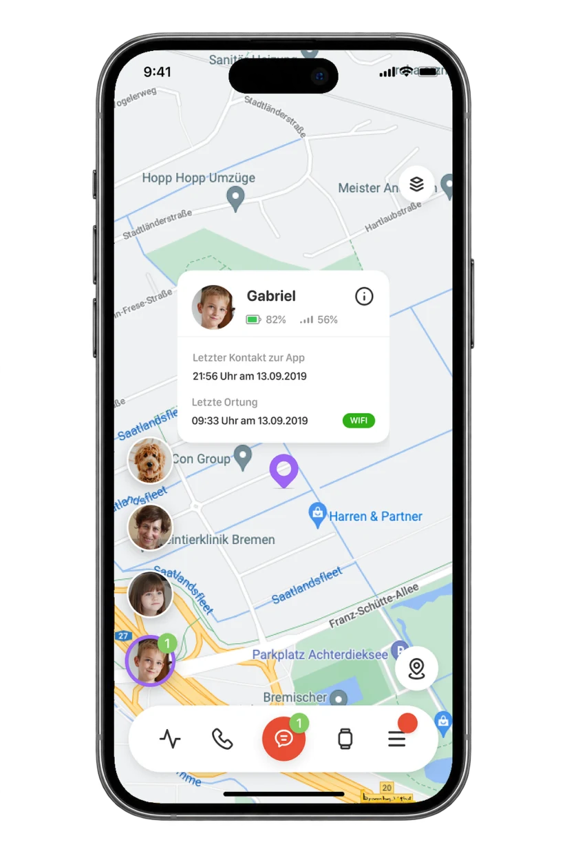 Kartenansicht in der Anio App