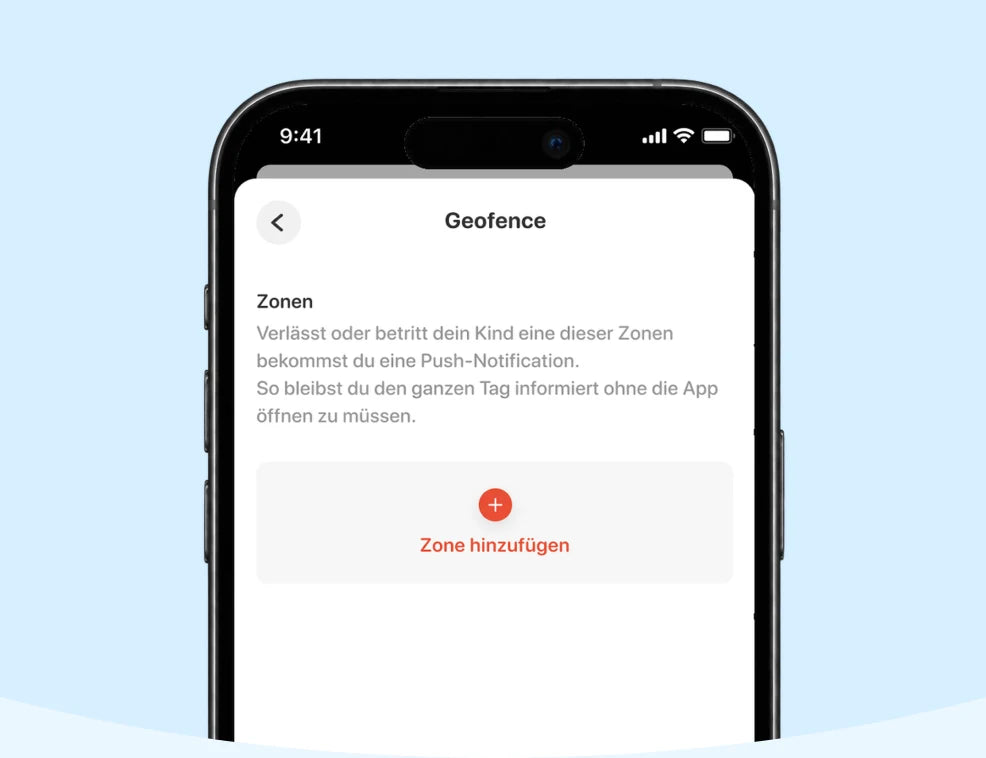Sichere Zonen in der Anio App